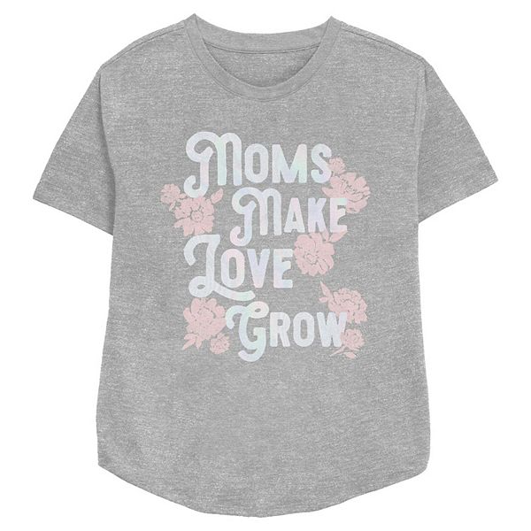 

Футболка с принтом "Любовь растет" для женщин, расслабленный крой Unbranded