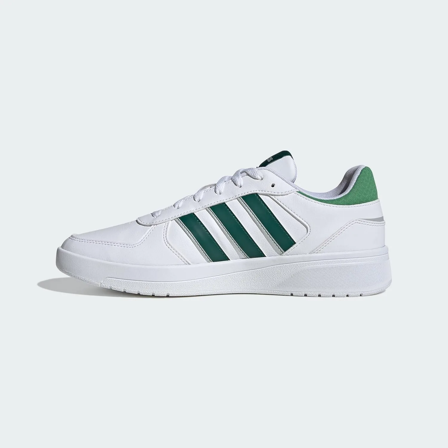 Кроссовки Adidas CourtBeat, белый/зеленый/серый — фото 2
