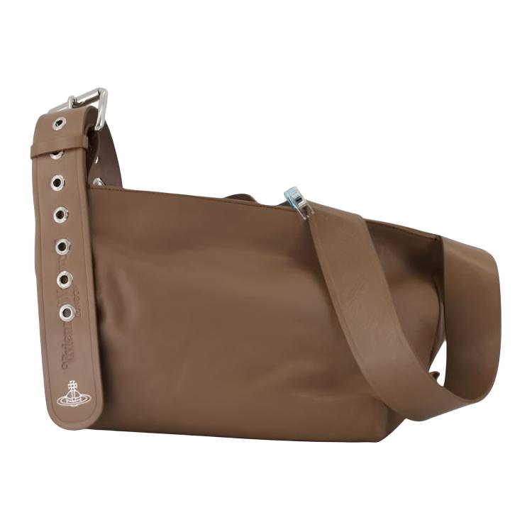 

Vivienne Westwood Кожаная женская сумка через плечо коричневая