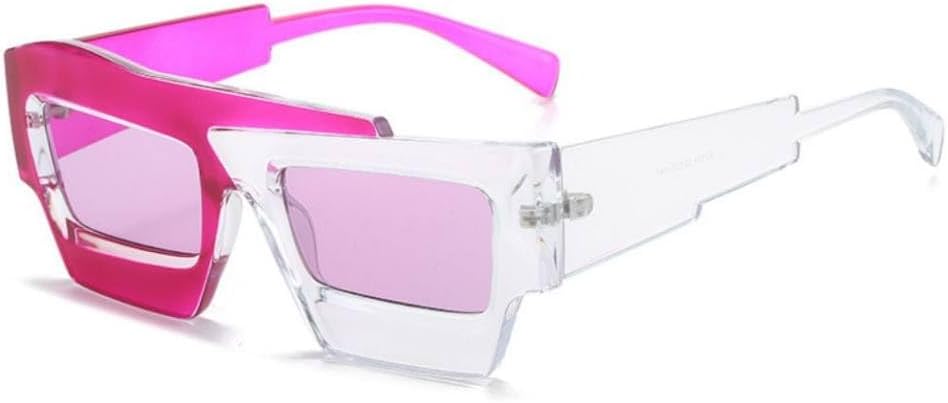 

Модные солнцезащитные очки неправильной квадратной формы для женщин и мужчин, двухцветные солнцезащитные очки в стиле ретро-панк с защитой от ультрафиолета UV400 generic, C5