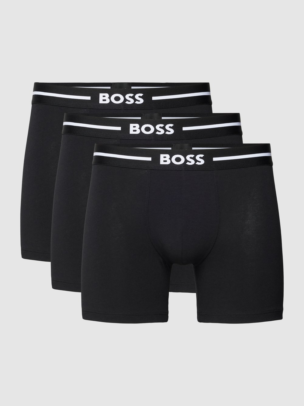 

Боксеры с эластичным поясом и этикеткой в ​​упаковке 3 шт BOSS, черный