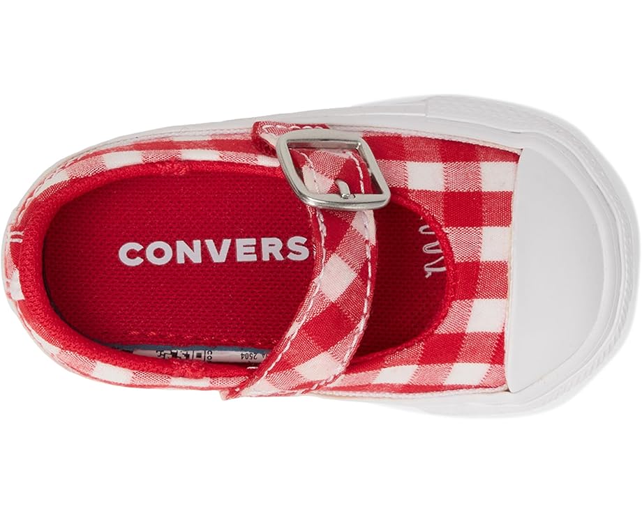 Детские балетки Converse Chuck Taylor All Star Dainty Mary Jane Checkered Easy On (Infant/Toddler) Converse Kids, Red/Vintage White/White — фото 2