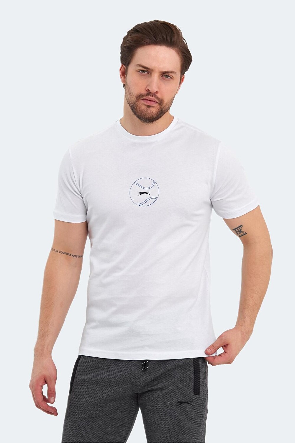 

Футболка мужская PASSAGE белая SLAZENGER, Белый, Футболка мужская PASSAGE белая SLAZENGER