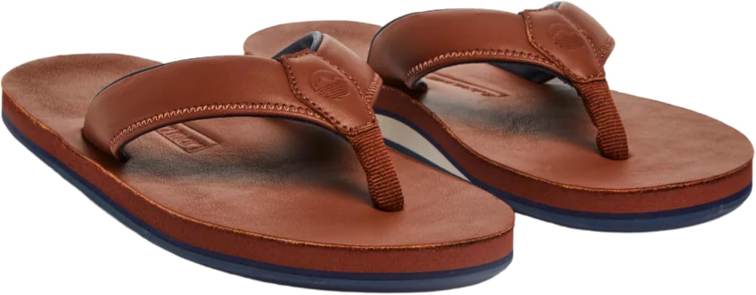 

Hari Mari - The Clipper - Мужские водонепроницаемые сандалии из натуральной кожи с соответствующим кожаным брелоком - Без необходимости разнашивания, скошенный край для предотвращения спотыкания, плавает на воде, Cask