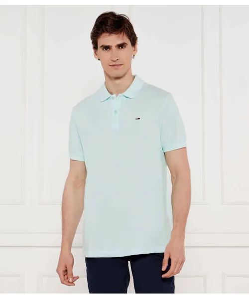 

Футболка поло Slim fit Tommy Jeans, голубой