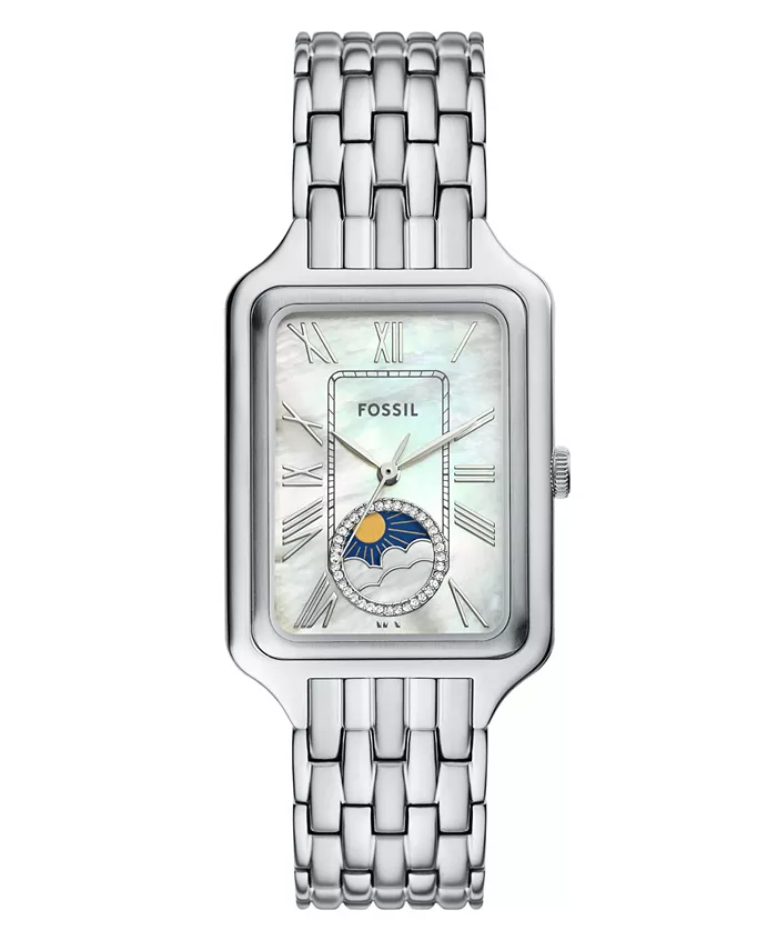 

Женские часы Raquel Sun Moon с многофункциональным циферблатом, из нержавеющей стали, 29 мм Fossil