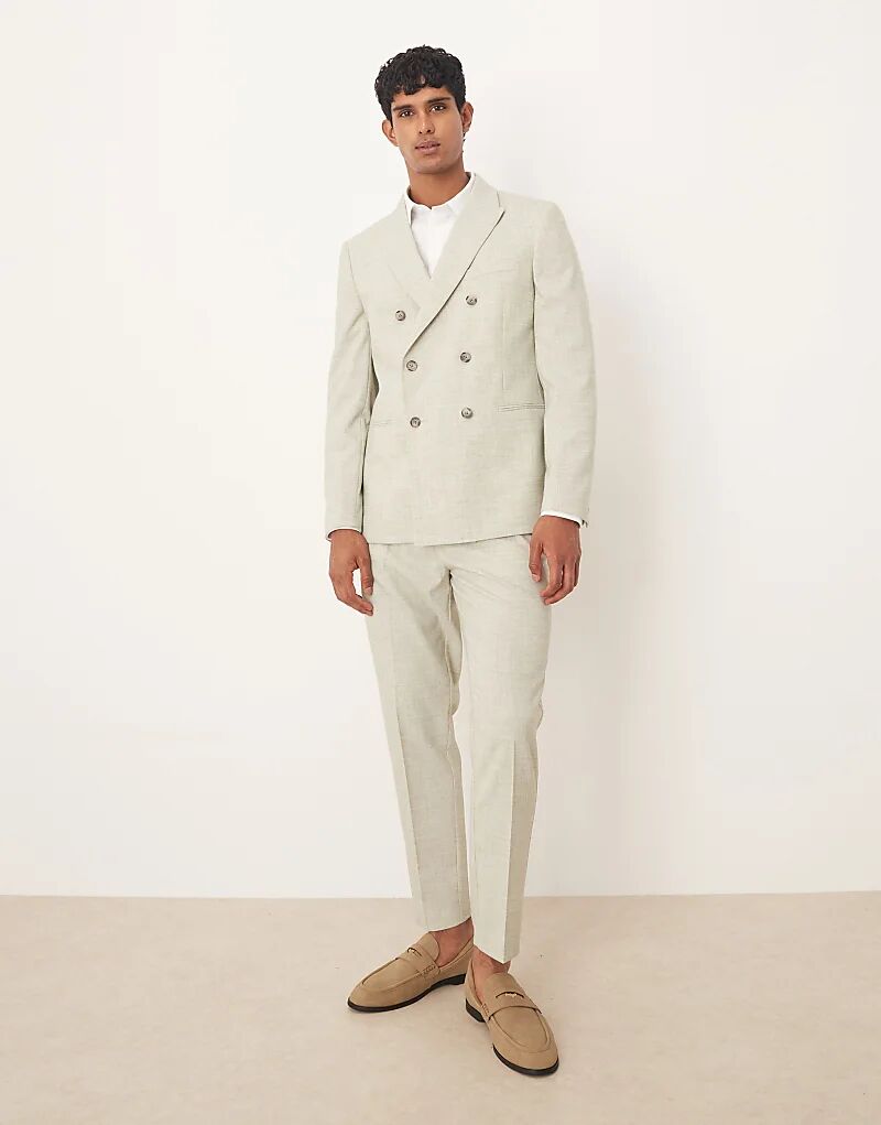 

Зауженные брюки ASOS DESIGN светло-зеленого цвета