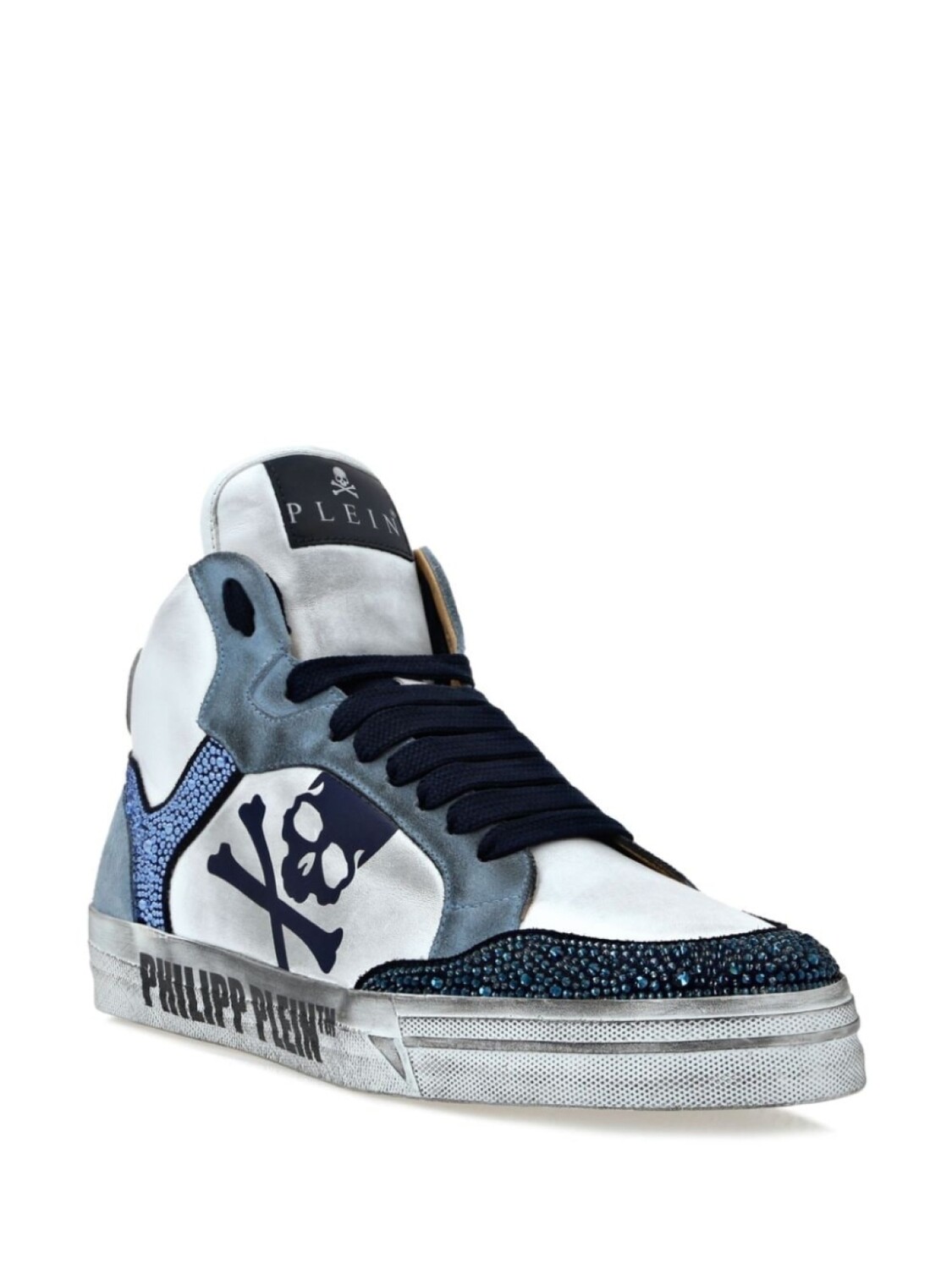 

Philipp Plein высокие кеды Strass Retrokickz TM, белый