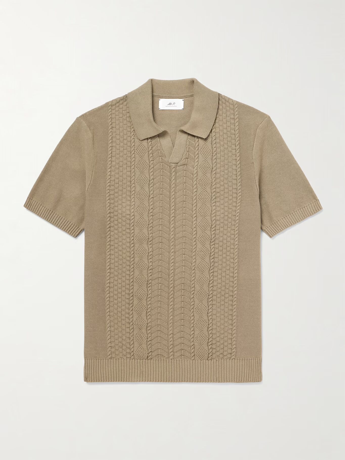 

Рубашка поло Johnny Textured из органического хлопка MR P., серо-коричневый