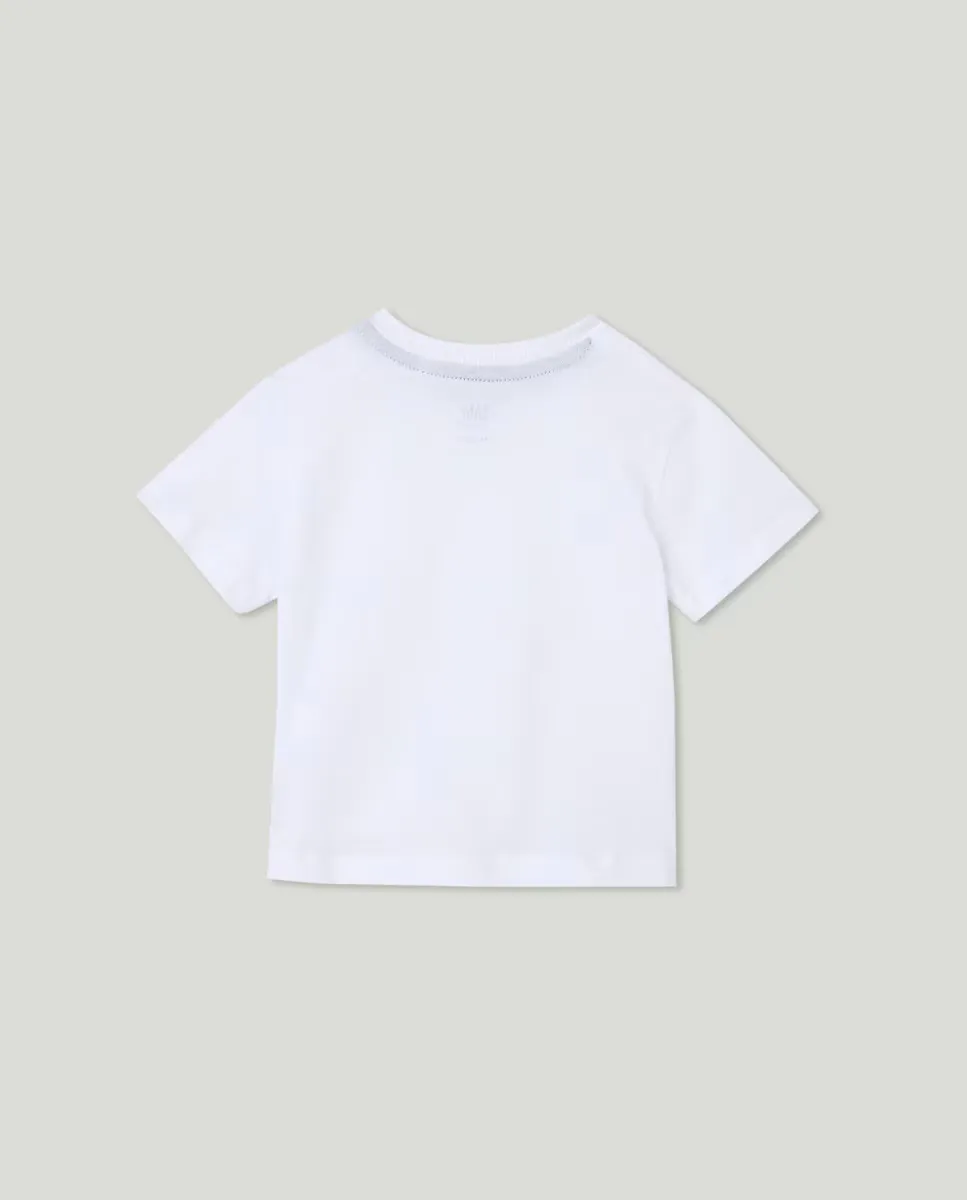 Базовая футболка с коротким рукавом для мальчика Baby El Corte Inglés, белый — фото 2