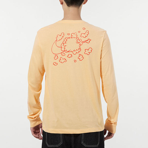 Футболка Men's Nike Basketball Training Sports Printing Breathable Long Sleeves Apricot Color T-Shirt, мультиколор — фото 4