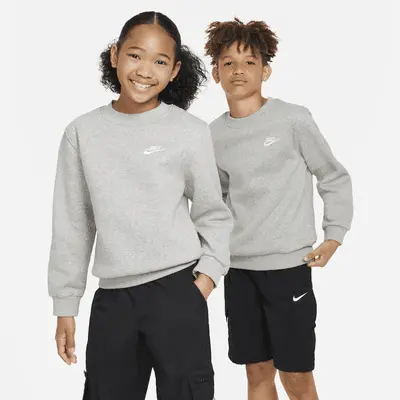 Толстовка Nike Sportswear Club Fleece, серый/белый