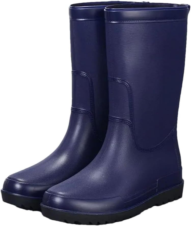 

Мужские резиновые сапоги Wjnvfioo средней высоты до голени, противоскользящие, износостойкие, для рыбалки на открытом воздухе, водонепроницаемые, синий