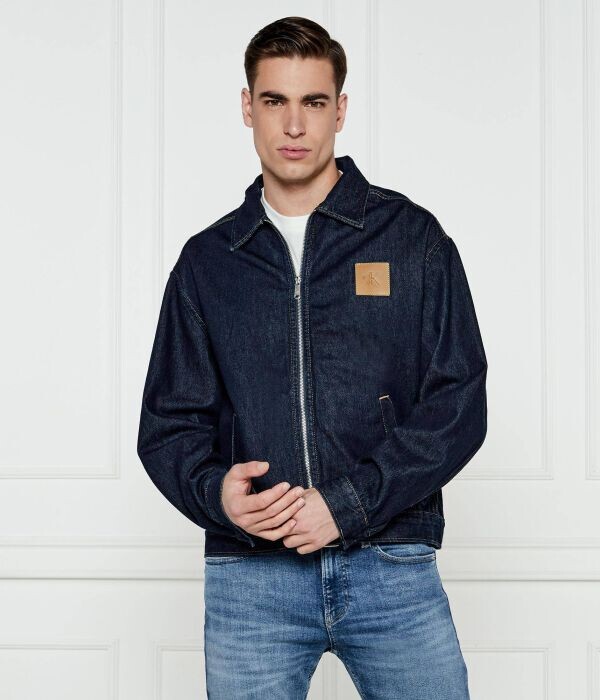 

Джинсовая куртка Calvin Klein Jeans на молнии, синий