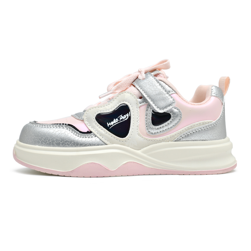 

Износостойкие детские кроссовки для подростков FIRS Kids, серебряный/розовый