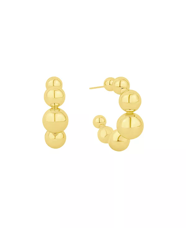 

Серьги-Кольца с градуированными шариками And Now This, gold