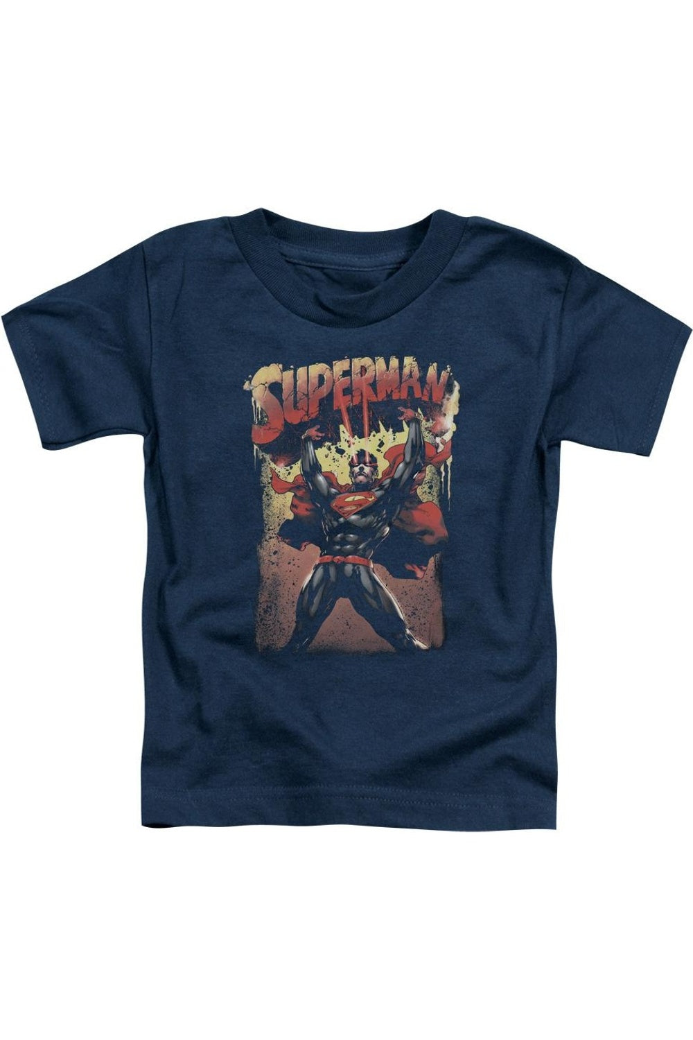 

Футболка с принтом Superman для малышей Gildan, темно-синий