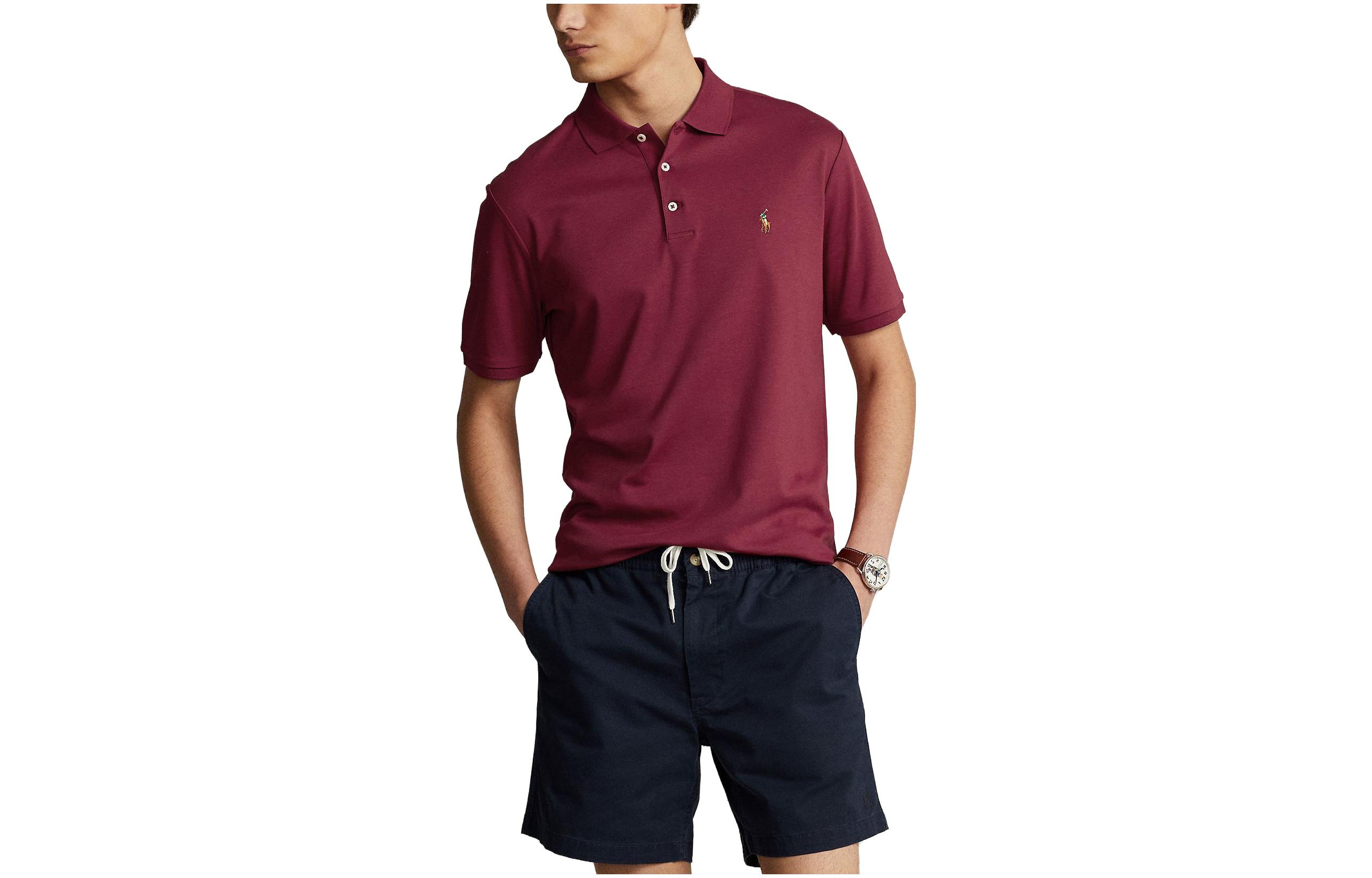 Футболка поло с коротким рукавом Polo Ralph Lauren, красная — фото 3