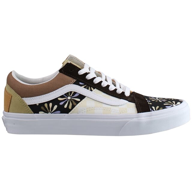 Коричневые женские кроссовки в стиле пэчворк Divine Energy Old School Vans, коричневый