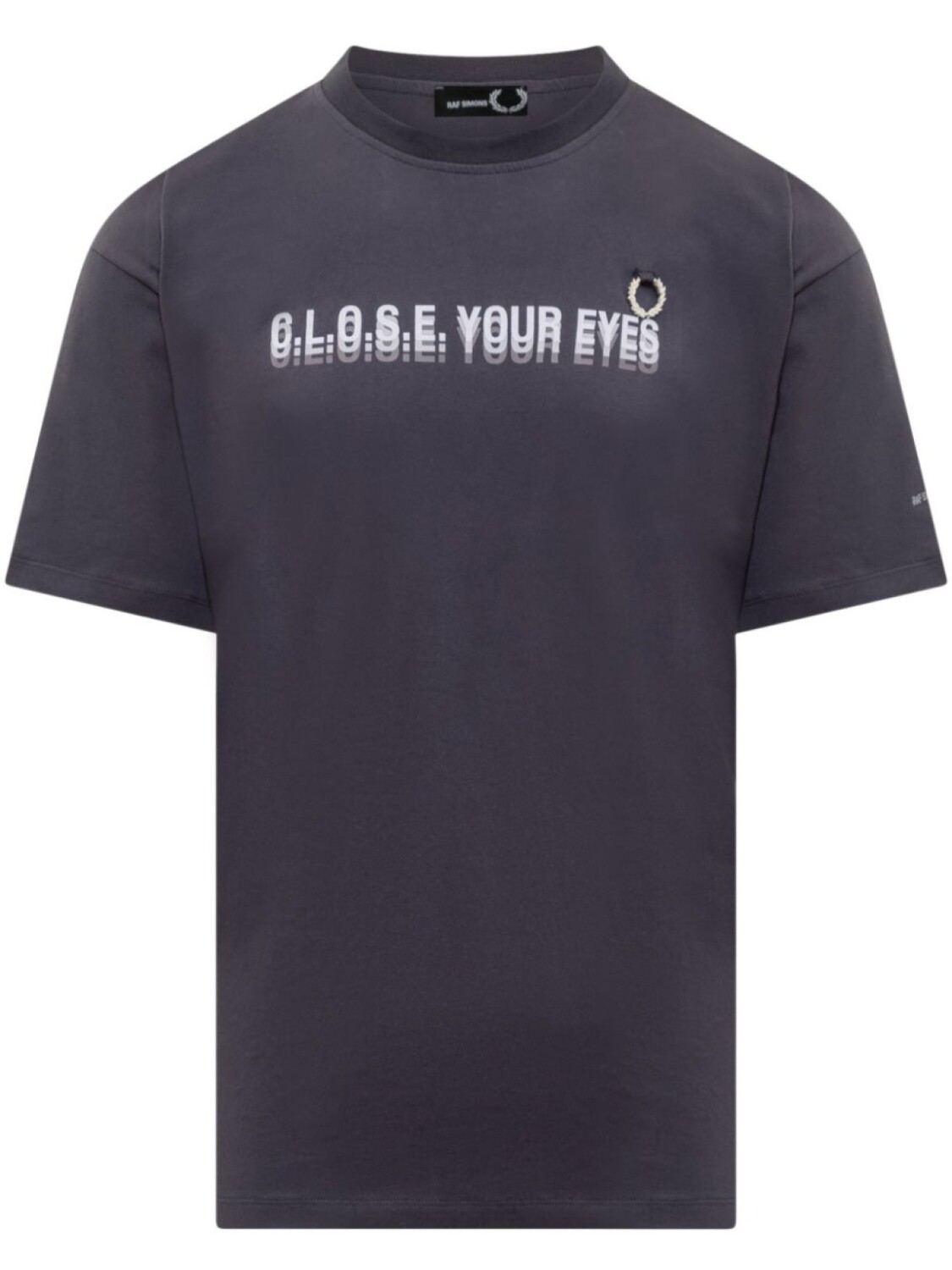 

Футболка с принтом-лозунгом Raf Simons X Fred Perry, синий