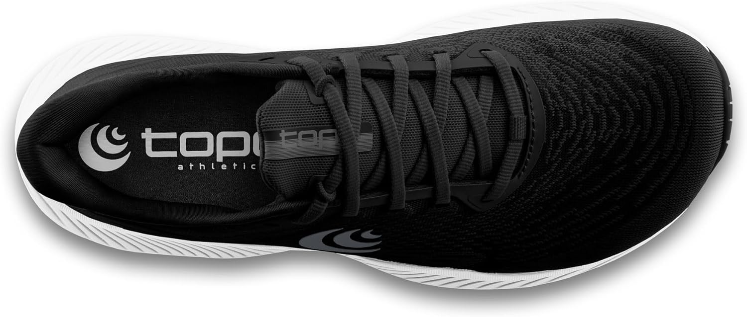 Мужские кроссовки Topo Athletic FLI-Lyte 5 с удобной амортизацией, прочные, с перепадом подошвы 3 мм, для бега по дороге, белый/черный — фото 4