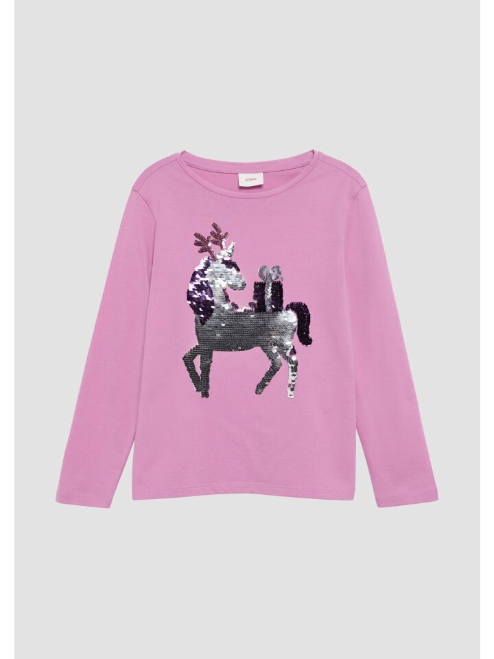 

Футболка s.Oliver T-Shirt langarm, розовый