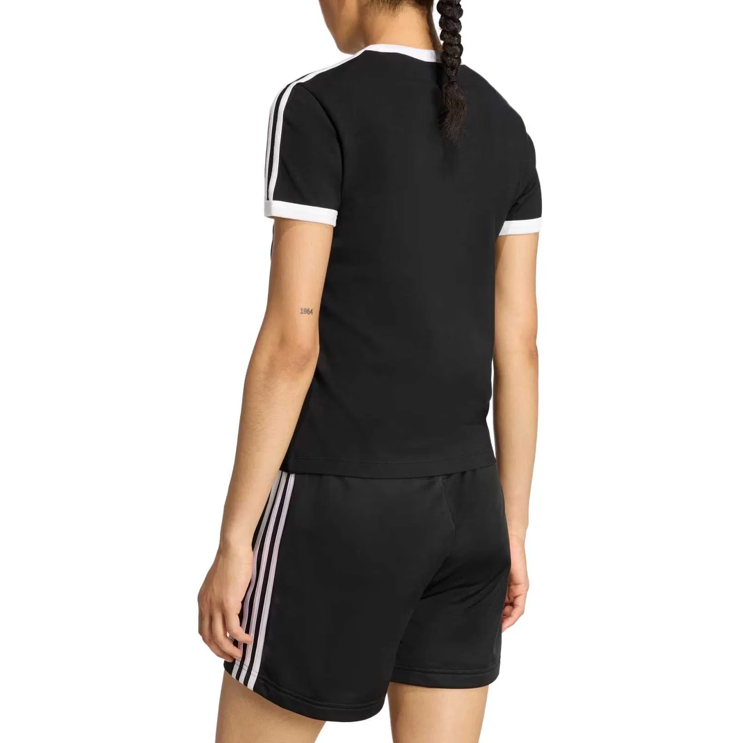 Футболка с круглым вырезом и тремя полосками Adidas Originals, Black/White — фото 4