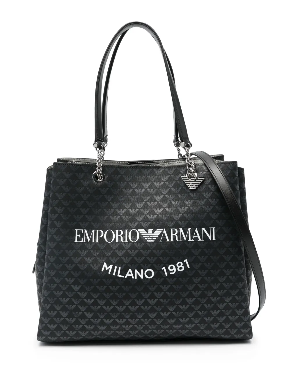 

Сумка-тоут с логотипом EMPORIO ARMANI, черный