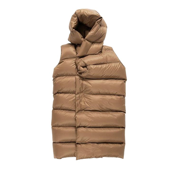 

Пальто Rick Owens Padded Sleeveless Coat Fawn, серый