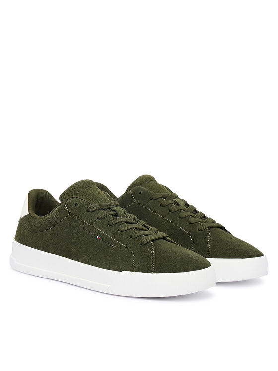 Кроссовки Th Court Core Suede FM0FM05716 Tommy Hilfiger, зеленый — фото 2