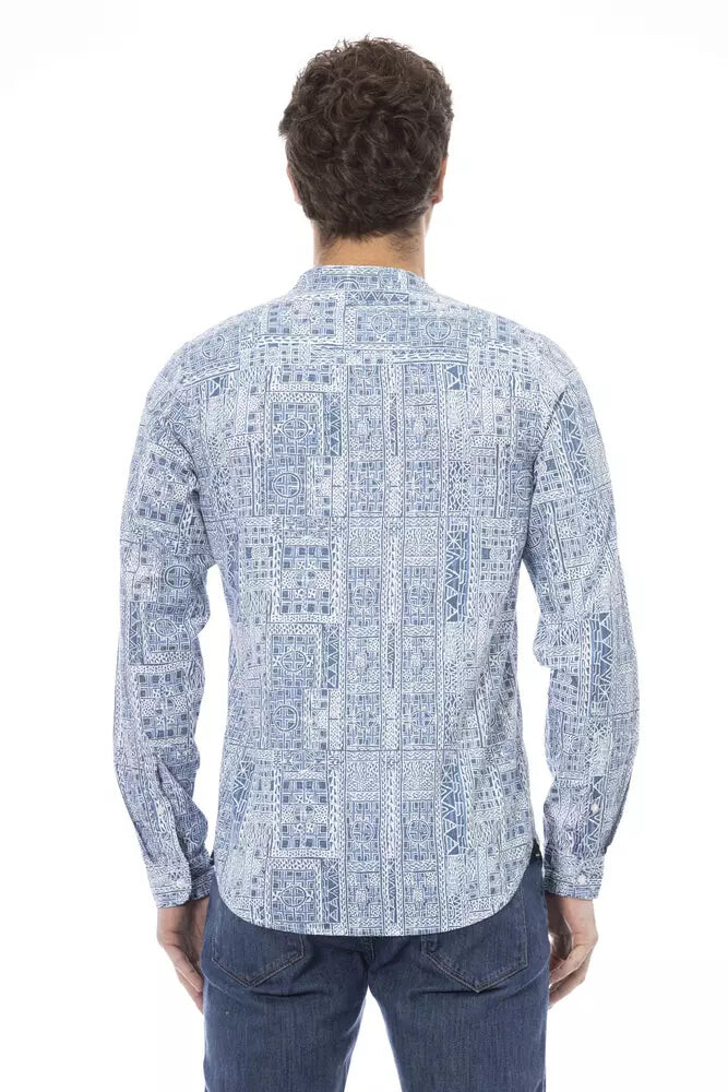 

Хлопковая мужская рубашка Baldinini Trend, цвет Light Blue