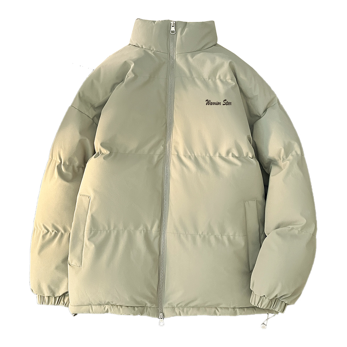 

Пуховик Unisex Stand Collar Thickened Padded Puffer Jacket WARRIOR, серый зеленый