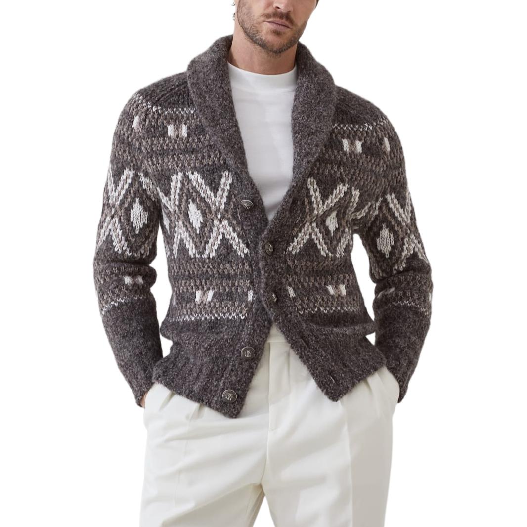 

Кардиган из смесовой альпаки Brunello Cucinelli, коричневый