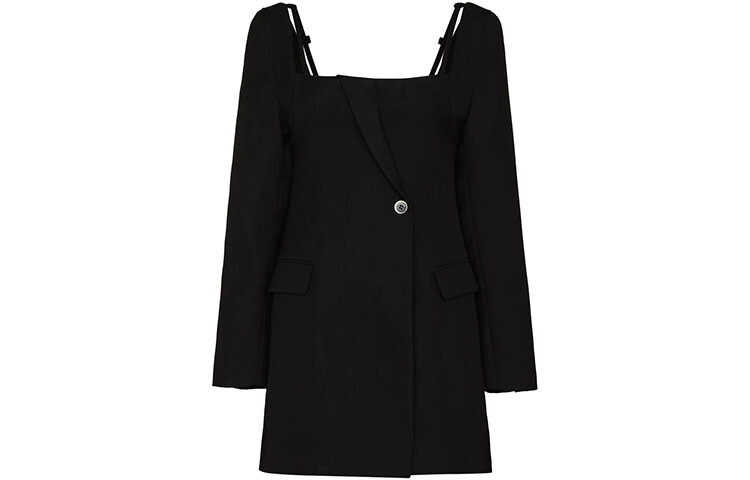 

Платье с длинными рукавами женское черное Jacquemus