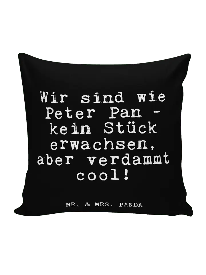

Подушка Mr & Mrs Panda 40x40 Wir sind wie Peter, черный
