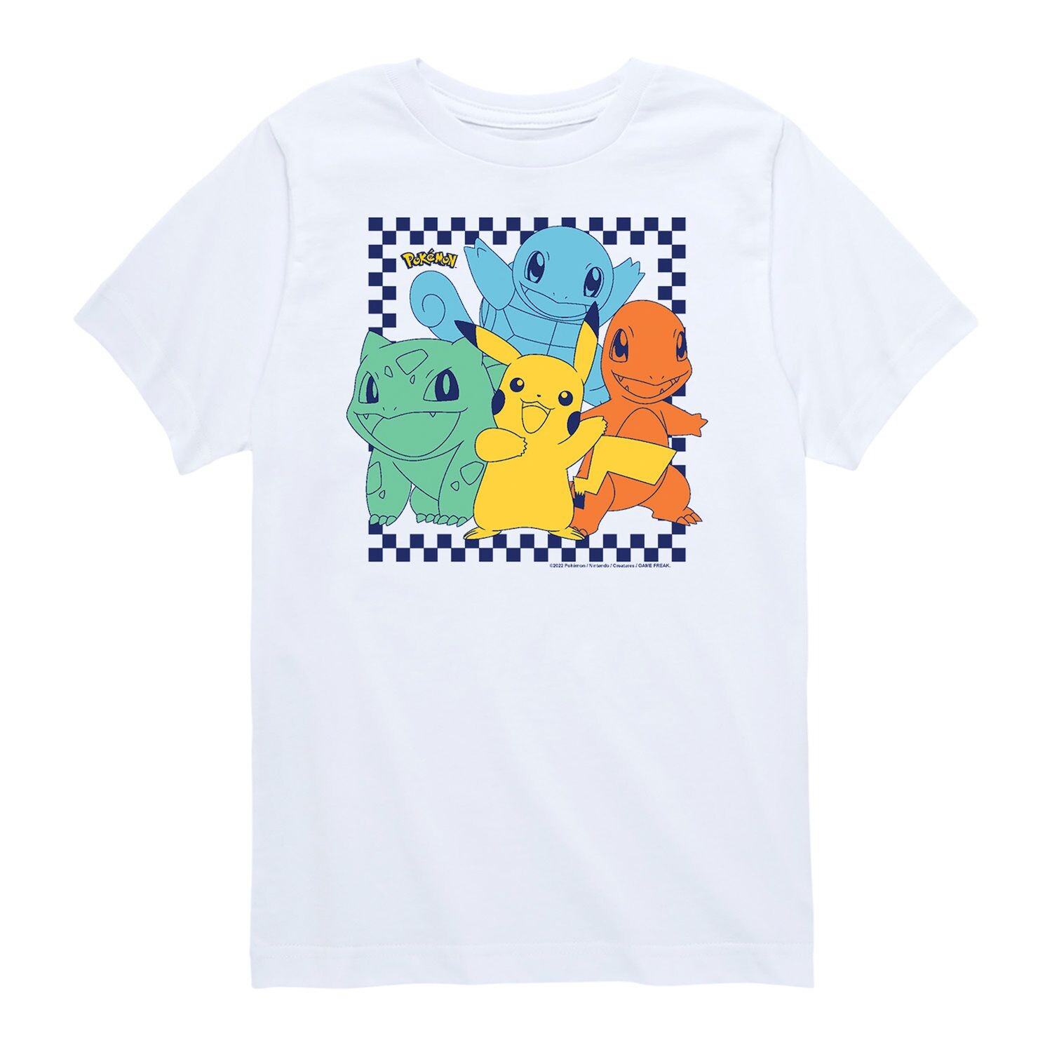 

Футболка в клетку с рисунком Pokemon Group для мальчиков 8–20 лет Licensed Character