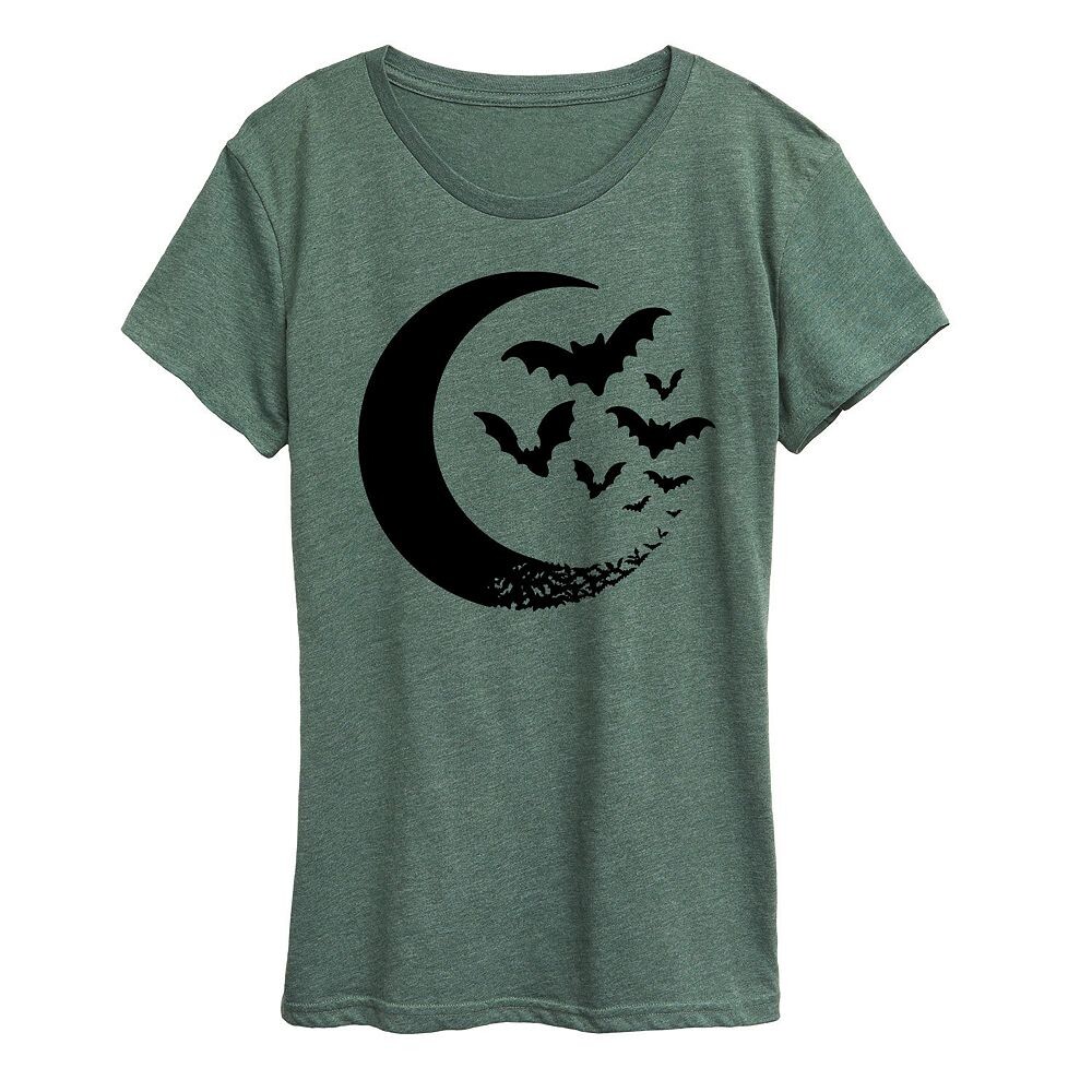 

Женская футболка Crescent Moon Bats Halloween Licensed Character, зеленый