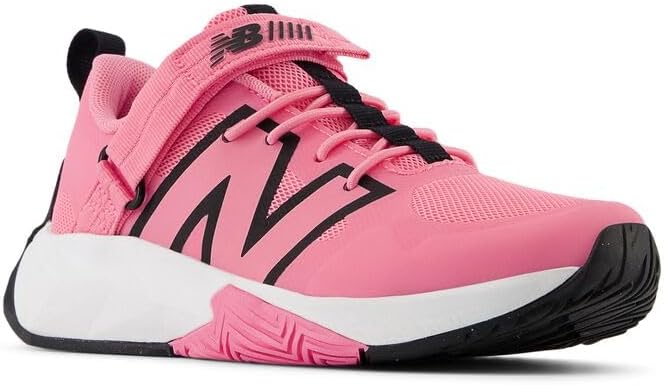 Детские кроссовки New Balance FuelCell Play V1 с застежкой-липучкой, черный/розовый — фото 4