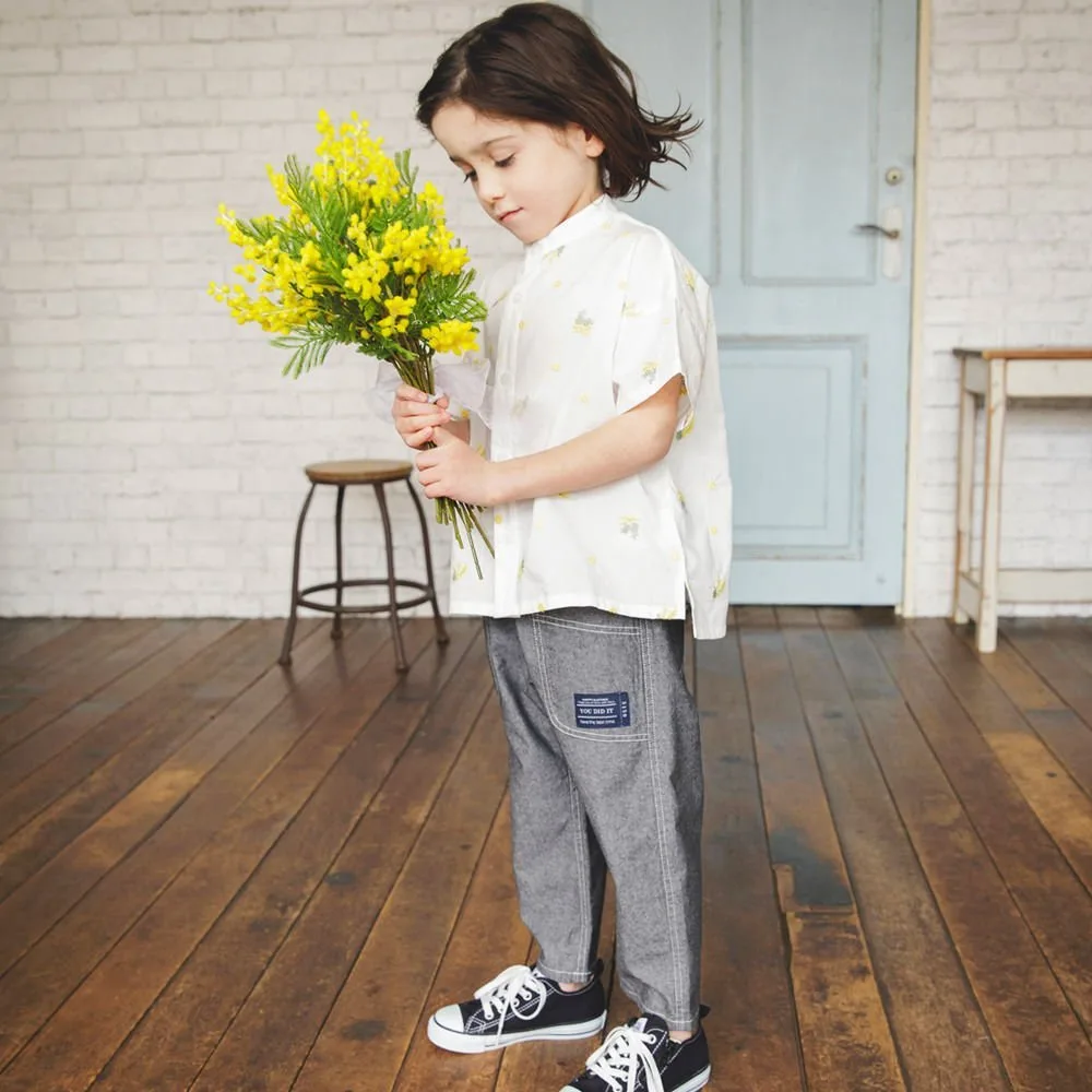 Рубашка с вышитым рукавом 5/8 "Мимоза" Branshes, off white — фото 4