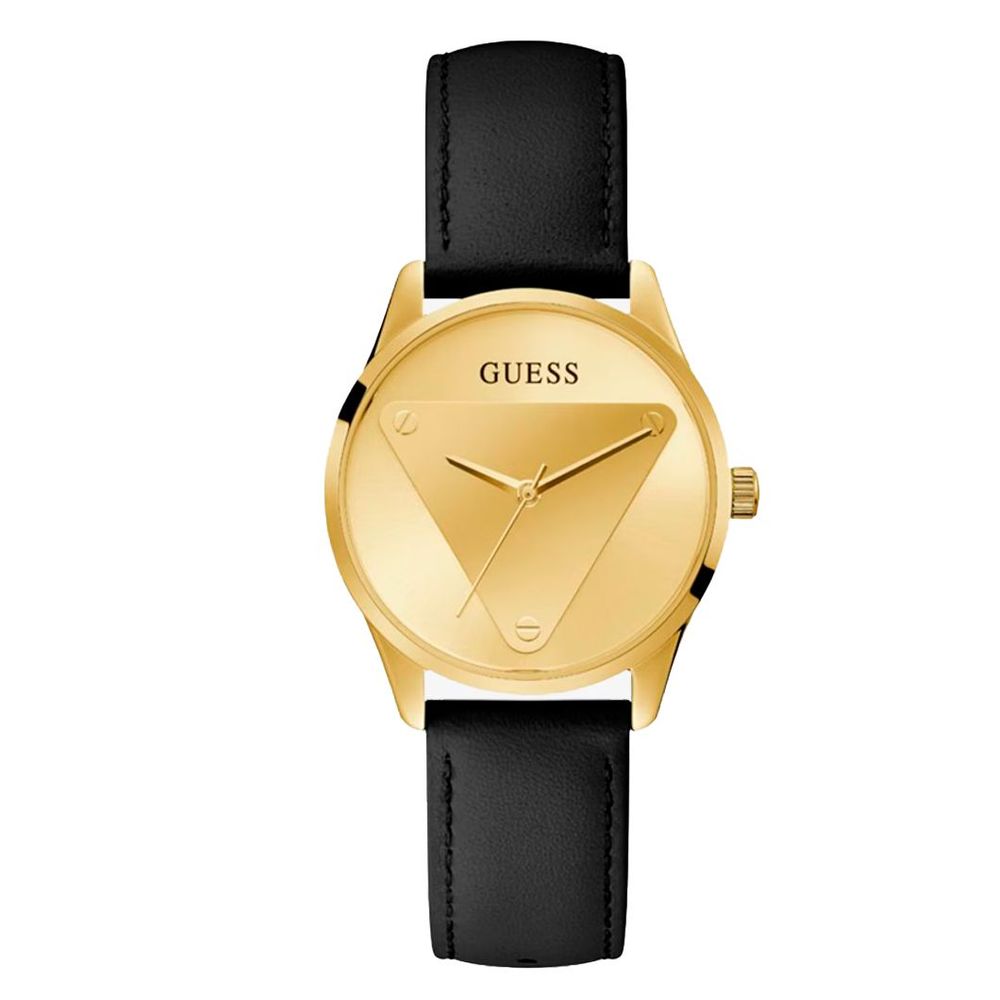 

Черные кожаные часы Guess
