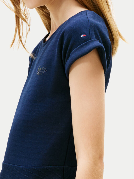 Платье на каждый день обычный крой Spacer KG0KG08706 S Tommy Hilfiger, синий — фото 4