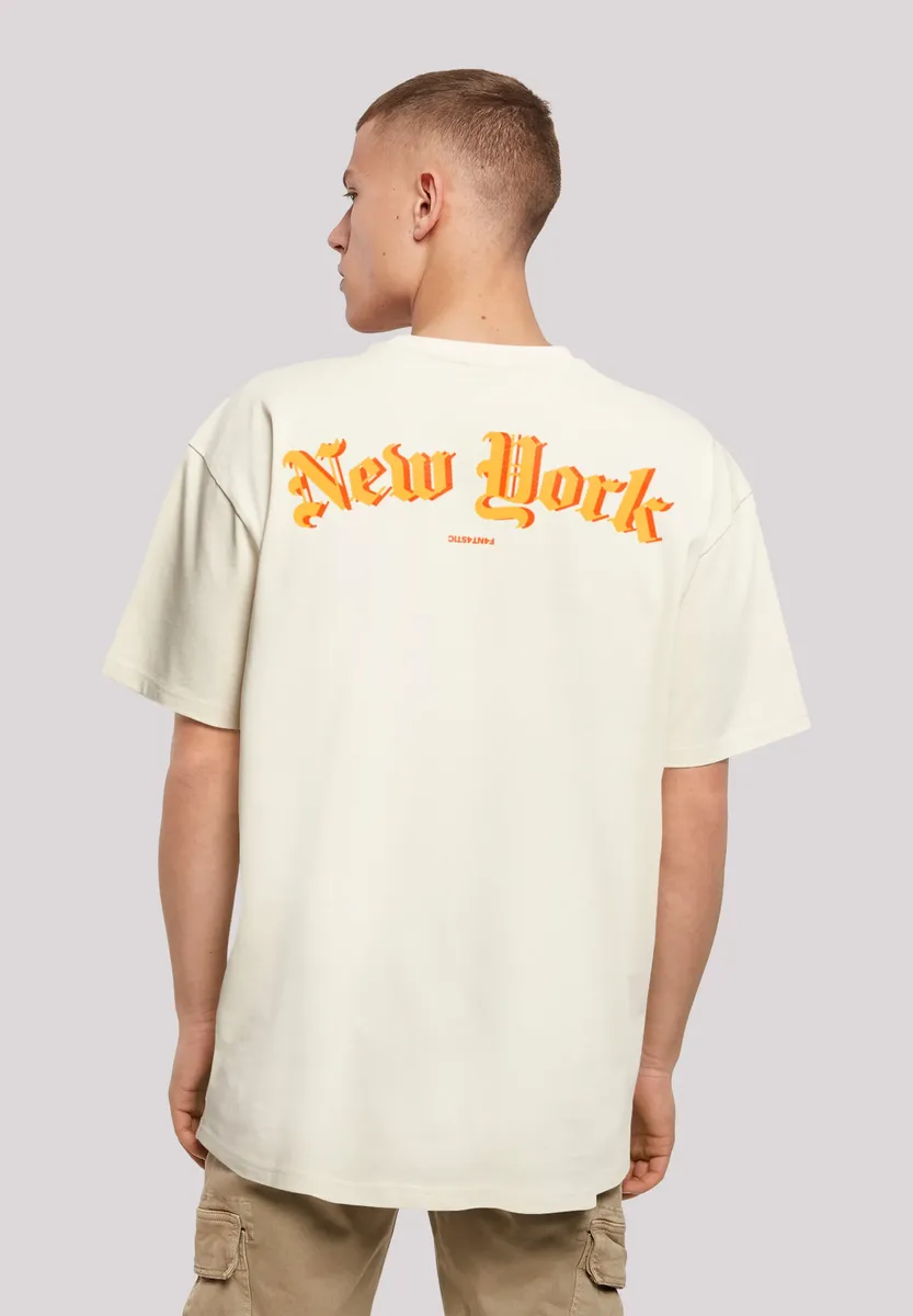 

F4NT4STIC Футболка "New York Orange OVERSIZE TEE", принт, цвет Sand