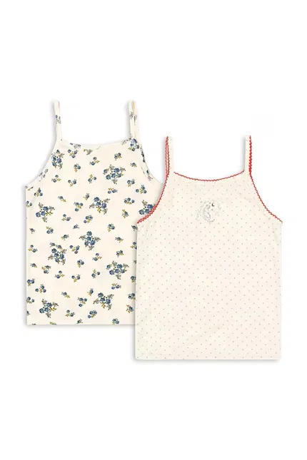 Топ детский без рукавов 2 шт MIMMI MODAL STRAP TOPS Konges Sløjd, бежевый