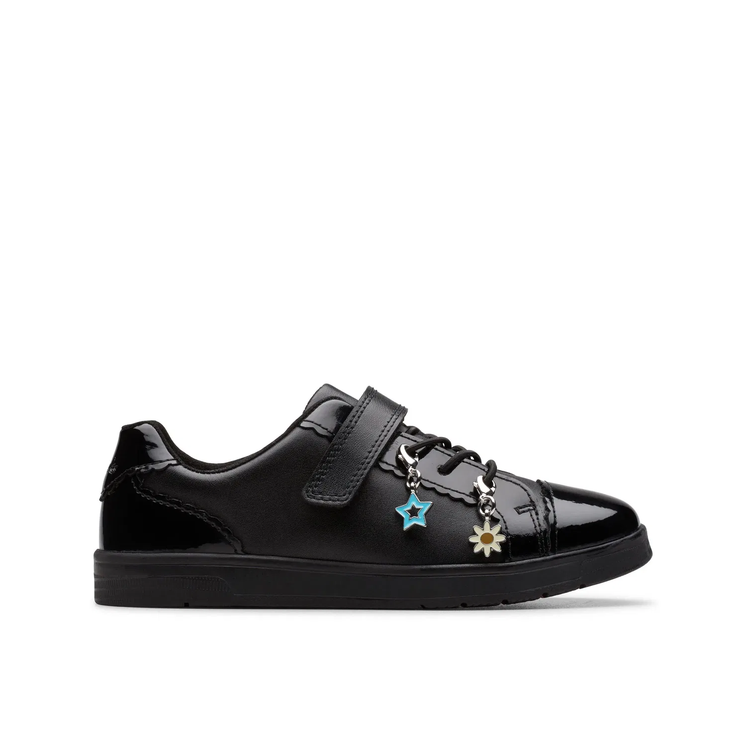 Кроссовки детские на липучке Clarks Disco Charm, черный