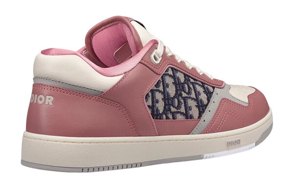 Кроссовки b27 low-top sneaker pink and cream smooth calfskin Dior, белый — фото 4