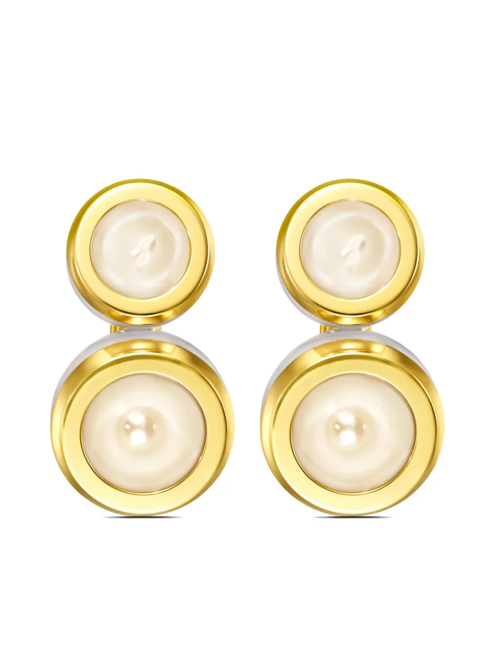 

Серьги-гвоздики M/G Sliced Bezel из желтого золота с жемчугом TASAKI, золотой