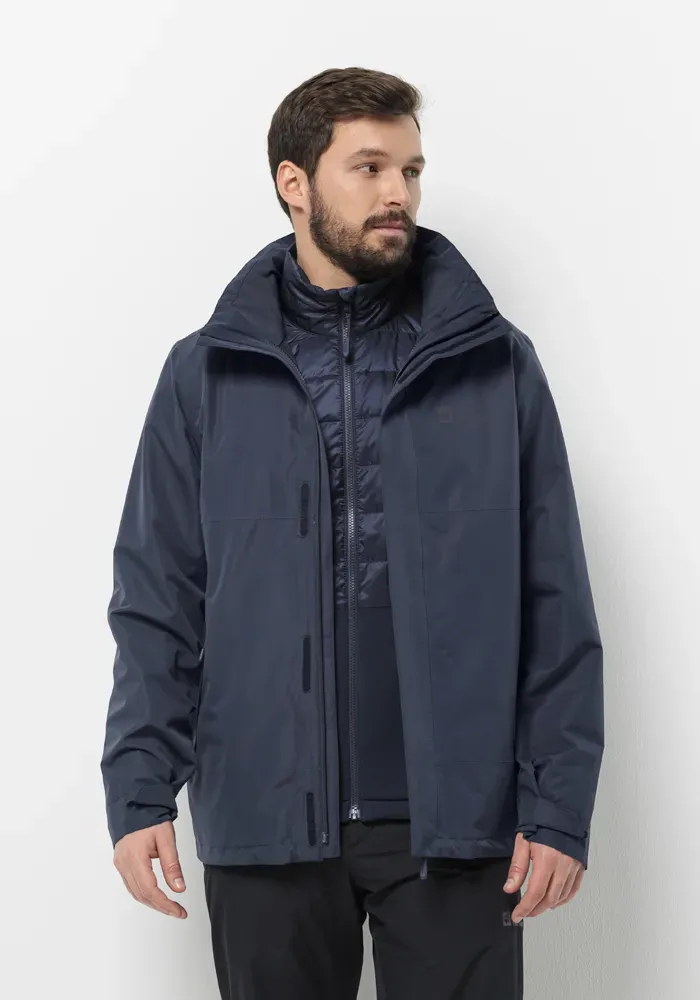 

Функциональная куртка 3-в-1 Jack Wolfskin "LUNTAL 3IN1 JKT M", с капюшоном, синий