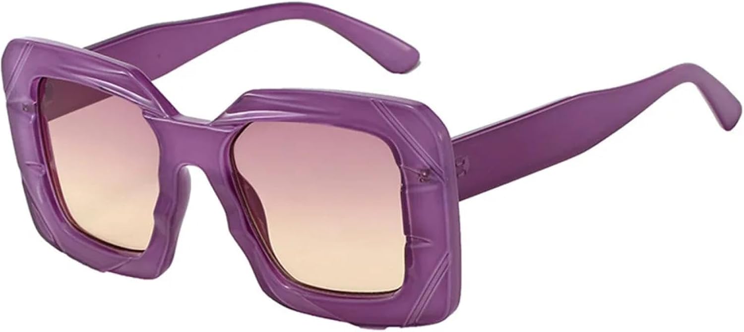 

Роскошные солнцезащитные очки с градиентным леопардовым принтом для женщин, в винтажном панк-стиле, мужские очки с защитой от УФ-излучения UV400 TKKTLLT, Purple Yellow