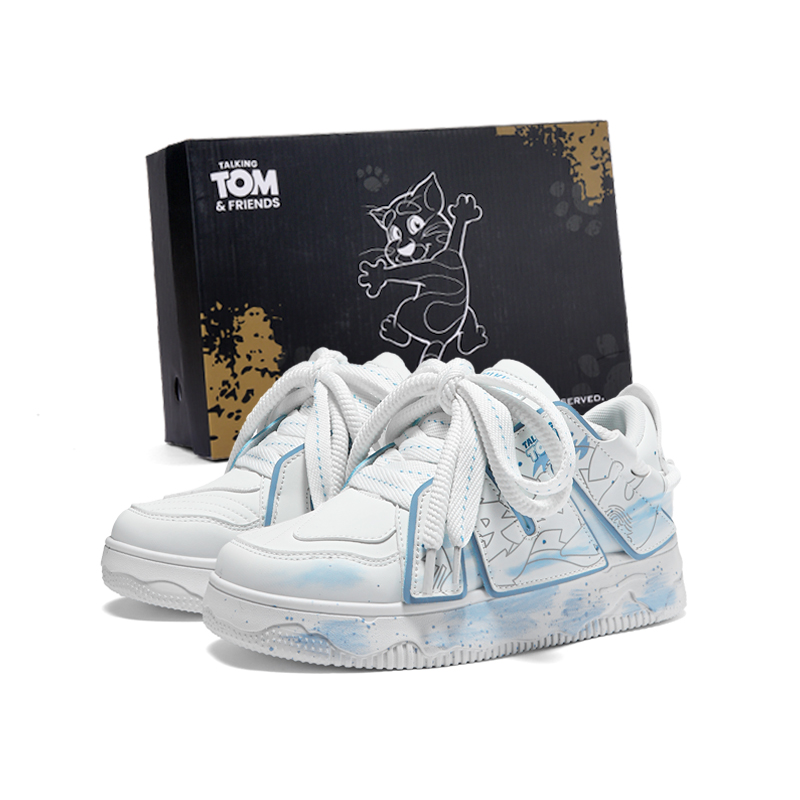 

Теплые противоскользящие и износостойкие балансировочные легкие дышащие низкие кроссовки для скейтбординга Unisex TALKING TOM, dusty синий milk cloud