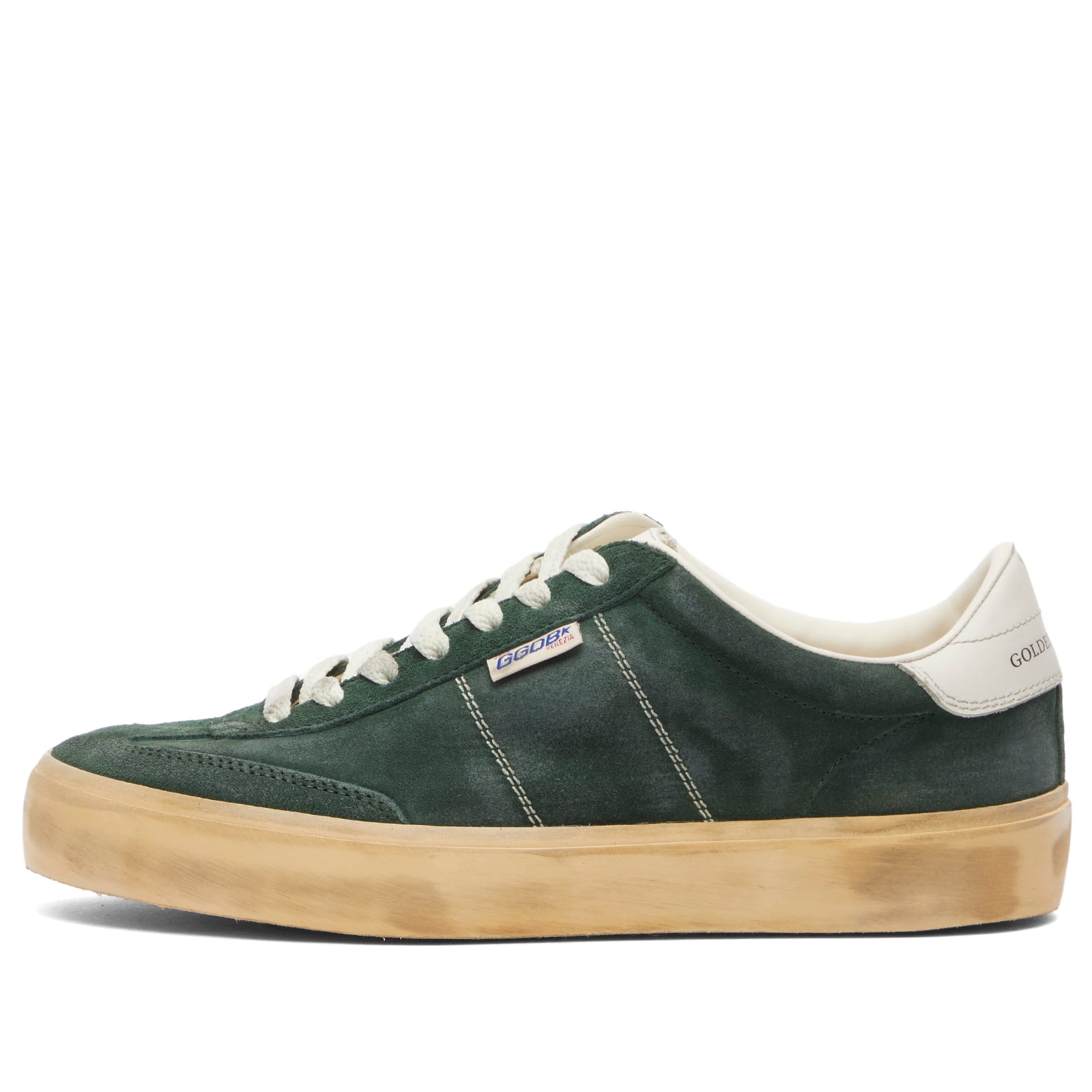 

Кроссовки Golden Goose Soul Star Suede Sneaker, цвет Green & Milk